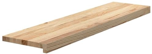 XHNIFBN 8 escalones de madera maciza de roble sin tratar, 100 x 30 x 2 cm, madera natural para renovación de escaleras y alféizar de ventana, juego de 8 peldaños de roble macizo pulido