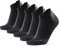 DANISH ENDURANCE Chaussettes Courtes de Running, Respirantes & Anti-Ampoules, Homme Femme, 3 ou 5 Paires, Noir - 5 Paires, 39-42