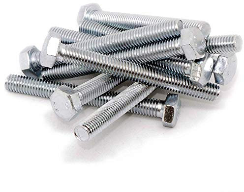 Merriway BH06948 Merriway-Tornillos de Cabeza Hexagonal de Acero Inoxidable 316 A4 de Grado Marino M6 x 25 mm, Paquete de 10, Tono Plateado