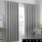Fusion Strata Woven Eyelet Lined Curtains, Silver, 90 x 108 Inch, 100% Polyester, W229cm (90) x D274cm (108)