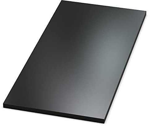 AUPROTEC Tischplatte 19mm schwarz 800 mm x 800 mm Holzplatte melaminharzbeschichtet Spanplatte mit 2mm ABS Kante Auswahl: 80x80 cm