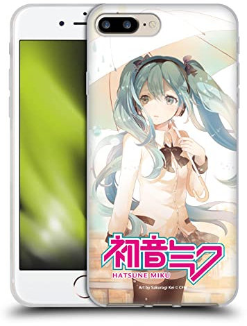 Head Case Designs Offiziell Offizielle Hatsune Miku Regen Grafiken Soft Gel Handyhülle Hülle kompatibel mit Apple iPhone 7 Plus/iPhone 8 Plus
