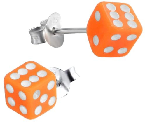 JAYARE Kinder-Ohrstecker Würfel 925 Sterling Silber