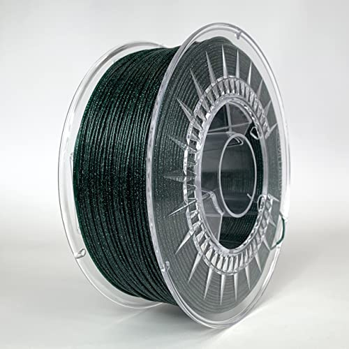 Devil Design | Filament | PLA Galaxy green - grün galaktisch | 1.75 | 1kG | für Anfänger und Fortgeschrittene | Top Haftung | wenig Stringing | leicht zu drucken | verzugsarm und geruchslos
