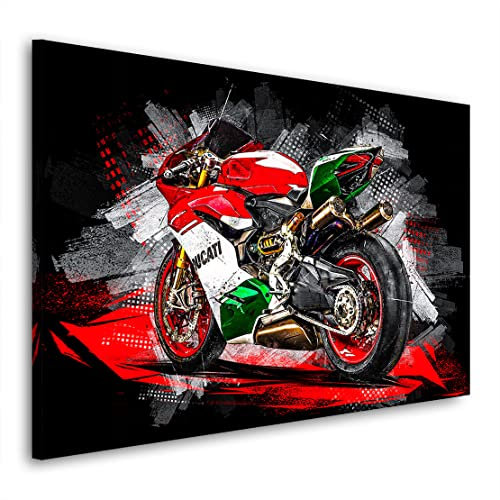 Kunstgestalten24 Leinwandbild Ducati Panigale Superleggera 1299 Wandbild Kunstdruck Lounge Deko XXL
