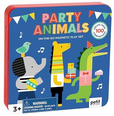 Petit Collage Party Animals On-The-Go Magnetic Play Set
