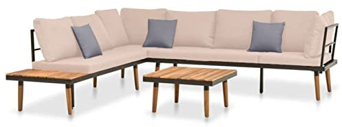 Festnight Lounge-Set, Gartenmöbel-Set aus Aluminium mit Tisch, Gartenlounge Set,Lounge Gartenmöbel Set,Gartenlounge Outdoor inkl. Kissen#3
