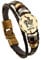INMOFN Leather Bracelet for Men Women Aquarius Zodiac Constellation Braided Rope Bracelet Bangle Horoscope Sign Astrology Jewelry