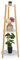 Relaxdays Support à Plantes, 3 Niveaux, Rond, intérieur, Bambou, MDF, H x D : 98 x 35 cm, étagères Fleurs, Blanc-Nature