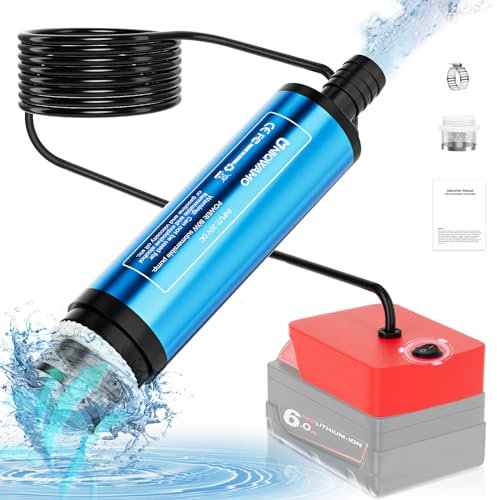 Pompe à eau submersible sans fil pour batterie Milwaukee M18 18 V, pompe à eau portable de transfert de 400 GPH pour camping, baignoire, jardin, camping-car, étang, sites de travail (sans batterie)