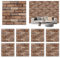 Rongxze 10 Stücke 3D Selbstklebende Wandpaneele, Möbel Rot Stein Ziegel Tapete, 30cmx30cm Selbstklebende Tapete für Wohnzimmer, Schlafzimmer, Wandverkleidung, Oficina