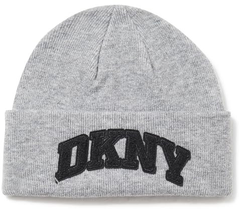 DKNY Damen Varsity Logo Beanie-Mütze, Sturm, Einheitsgröße