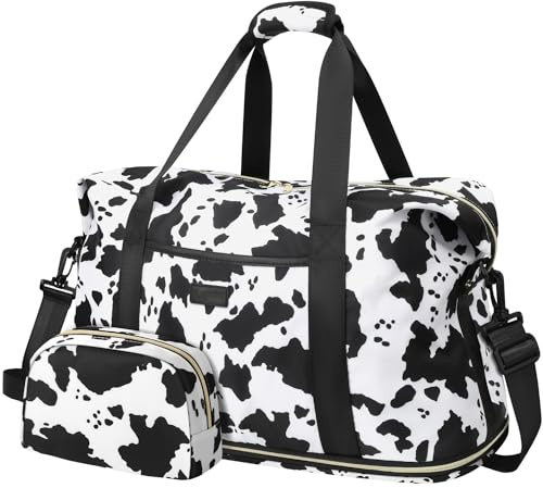 Capolo Erweiterbare Wochenendtasche für Übernachtung, Sporttasche, Reisetasche, Reisetasche für Damen, Krankenhaustasche für Arbeit und Lieferung, wasserdicht, leicht, mit Kulturbeutel und Schuhbeutel