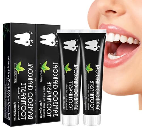 Rostblant Dentifrice Charbon Actif, Deep Bamboo Dentifrice Charbon Actif, Blanchiment Naturel des Dents Noir, Dentifrice Pour Blanchir Les Dents Charbon de Bambou Activé Bamboo Dentifrice Clean black
