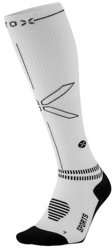 STOX Energy Socks, Sportsocken Herren, Kompressionklasse 23-32 mmHg, Gepolstertes Fußbett, Kompressionsstrümpfe, Sport Kompressionssocken, Stützstrümpfe, Thrombosestrümpfe, Kompression Kniestrümpfe