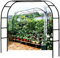 Gartenpergola aus Metall, gewölbt, für Kletterpflanzen, Dekoration, 180 cm breit, für drinnen und draußen