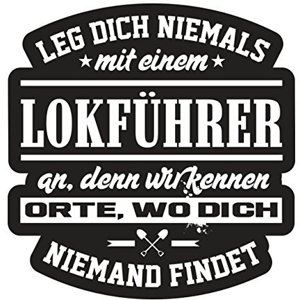 Spaß Kostet Aufkleber Wetterfest LOKFÜHRER 10 oder 40cm Bahn Zug Lokomotive Eisenbahner