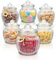 Praknu Bonbonglas mit Deckel & Etiketten - 500ml - 6 Vintage Vorratsgläser für Candy Bar, Hochzeit, Party & Küche - Spülmaschinenfest - Für Kekse Schokolade & Süßigkeiten