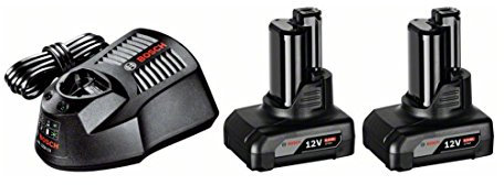 Bosch 1 600 A00 X7N Batterie Rechargeable Lithium-Ion (Li-Ion) 6000 mAh 12 V + GAL 1230 CV; Batteries rechargeables (2x6000 mAh, Lithium-Ion (Li-Ion), 12 V, Noir,)
