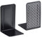Acrimet Premium Buchstützen aus Metall rutschfest Schwerlast (Schwarz Buchstütze mit Silber Design) (1 Paar)
