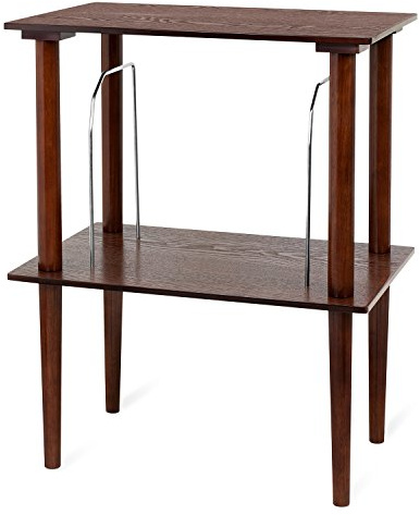 Victrola Wooden Stand for Wooden Music Centers with Record Holder Shelf, Espresso