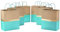 Hallmark 5EGB6398 Geschenktüten-Set, groß, steifer Griff, 6 Stück Geschenktasche, Papier, Türkis/Ausflug, einfarbig (Getaway Solids)
