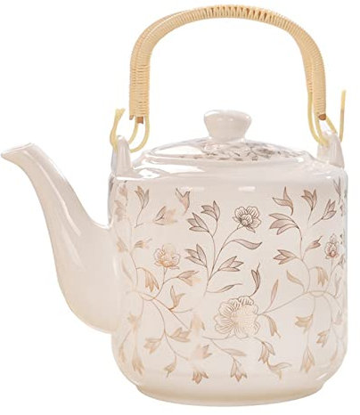 LTLWSH Théière en Céramique 2l / 3l, Ensemble de thé Chinois théière en Porcelaine,pour la Maison et Le Bureau,Motif Floral,2L