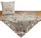 Quinnyshop Tischläufer Mit Küken, Osterhasen und Ostereier Stickerei Grau Linen Optik Polyester, ca. 35x70 cm Oval