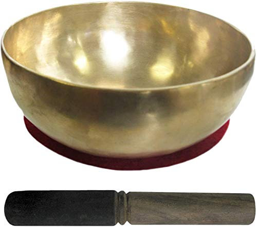 KLANGSCHALE Therapie Gelenk UNIVERSALSCHALE große HERZSCHALE ca. 1000g (1kg) Handarbeit NEPAL. 3-tlg Klangmassage SET. 1 x Klöppel + ZUBEHÖR. 70192-39