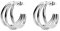 SINGULARU - Triple Creolen. Messing mit Rhodium-Beschichtung. Schmuck für Damen.