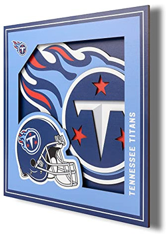 YouTheFan NFL Tennessee Titans 3D Logo Serie Wandkunst – 30,5 x 30,5 cm