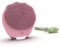 Wottocare Wiederaufladbares Silikon-Gesichtsreinigungs- und Massagegerät mit natürlicher Jade-Rolle und Tragetasche - Intelligente Reinigung für alle Hauttypen - Anti-Aging-Massagegerät - Rosa