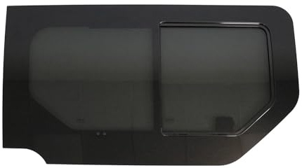 OMAC Schiebefenster Seitenfenster Auto Fenster kompatibel mit Opel Vivaro A 2001-2014 Rechts L1 L2 | Auto Schwarz Dunkel Getöntes Glas Privatsphäre und Schutz