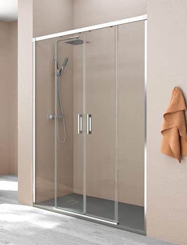 Box doccia anteriore - 2 ante fisse + 2 ante scorrevoli - Modello Sibila 4 (192-197)