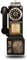 WangXLDD Modello di telefono fisso da parete per casa, vintage, rotativo antico, decorazione per telefono, bar, bar, decorazione per finestre rotative, colore: nero
