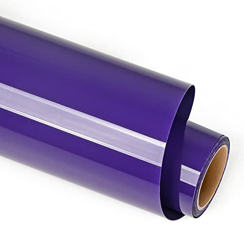 Lya Vinyl Heat Transfer Vinyl, 12 x 6FT(30.5cm x 183cm) Purple Iron on Vinyl for Cricut, Silhouette Cameo, HTV Vinyl for Cloths, Hats, Fabric(Purple)