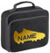 Personalised Your Name Football Boat School Lunch Bag, Boys/Girls Insulated Snack Box Kids Gift Cooler Bag (BLACK)