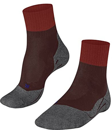 FALKE Herren Wandersocken TK2 Explore Cool Short, Funktionsgarn, 1 Paar, Orange (Brick 8411), 44-45