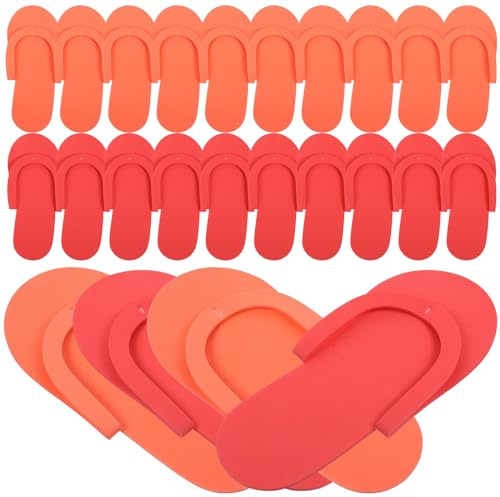 Levemolo 12 Paia Hotel Per La Doccia Eva Pantofole Portatili Monouso Pantofole Ambienti di Viaggio Flops Anti- Singolo Foam Spa Pedicure Leggero Uso Salone Spiaggia Casuale Ciabatte Monouso, Colori