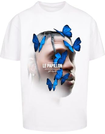 Mister Tee Herren T-Shirt Le Papillon Oversize Tee White 5XL