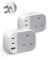 UK to US Plug Adaptor, VINTAR USA Travel Adapter with 2 USB C 1 USB A Ports, UK to USA Plug Adapter, American Plug Adapter UK to US for USA Mexico Canada Thailand and More (Type B),2 Packs