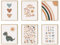 LIYAOLI Boho-Kinderzimmer-Dekoration, You Are My Sunshine, ungerahmt, Kunstdrucke, Dekor, 20.3x25.4 cm, 6er-Set, ABC-Wanddekoration (Sonnenschein, 20.3x20.4 cm)