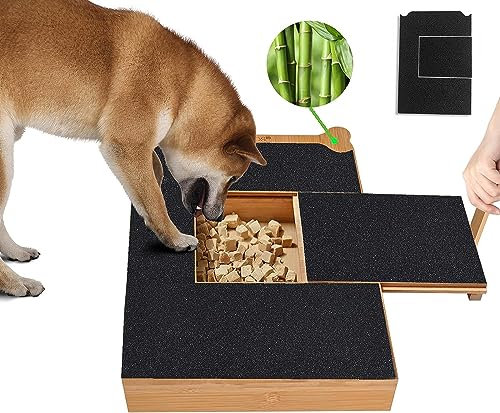 Dog Nail Paw Scratch Pad - Tabla para rascar perros con caja de golosinas integrada, cuadrada, para uñas de mascotas, cuidado de uñas de mascotas, juguete para perros sensibles (1)