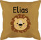 Kissen 50x50 - Löwen - Süßer Löwe - Kindergarten Kita - 50 x 50 cm - Gelb - süßes personalisierte löwenmotiv Lowe sofakissen kinderkissen Name Tier Kindergartenkind kuschelkisse für