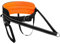 LASALINE Canicross Gürtel Bauchgurt für Hundeleine Dogtrekking Gürtel mit Beinschlaufen in Schwarz Neonorange