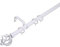 Lister Cartwright 19 mm Extendable Metal Curtain Poles Rods Voile Easy Fitting - White (Cage Finials, 210-360 cm)