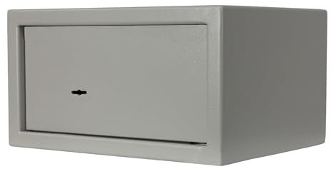 HELO Möbeltresor Safe Tresor Geldschrank Wandtresor Wandsafe Schlüssel Wertsachen S2 - silber
