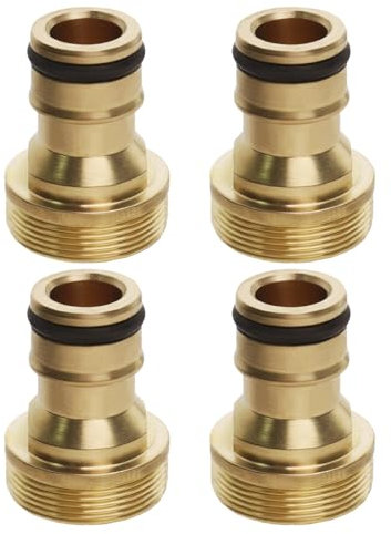 eMagTech 4 adaptadores de grifo de manguera con rosca interna M22 a rosca externa M24 para conector de grifo de riego de cocina, jardín, 4 unidades