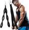 Bosaen Tricep Rope Cable Attachment, 3 Lengths of Handles in 1 Rope for Greater Range of Motion, Tricep Pull Down Rope for Push Downs, Crunches, Facepulls, Cable Overhead Presses for Professional Gym