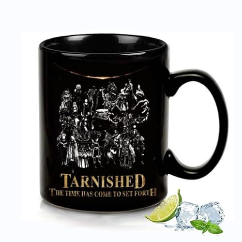 Shadow of The Erdtree – Kaffeetasse mit TARNISHED THE TIME HAS COME TO SET FORTH -330ml/11oz Keramik Teetasse, Geschenk für Freunde Spieler Nerds Männer und Ps5 Spiele-fans